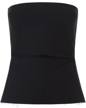 Rick Owens Rear Zip Fastened Strapless Top - Black