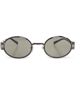 Gucci Oval Frame Sunglasses - Black