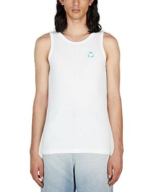 BOTTER Dolphin Slogan Printed Tank Top - White