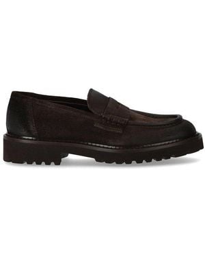 Doucal's Adler Almond Toe Loafers - Black