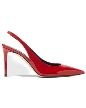 SCAROSSO X Brian Atwood Sutton Pointed-Toe Slingback Court Shoes - Red