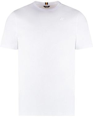 K-Way Odom Letitrain Crew Neck Tee - White