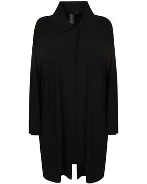 Norma Kamali Collared Open-Front Coat - Black