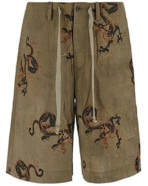 Uma Wang Printed Short - Green