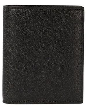 Valextra Compact 3Cc Bi-Fold Wallet - Black