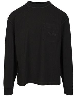 MM6 by Maison Martin Margiela Patch Pocket Sweatshirt - Black