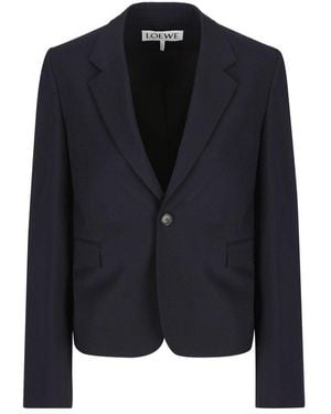 Loewe Single-Breasted Tailored Blazer - Black