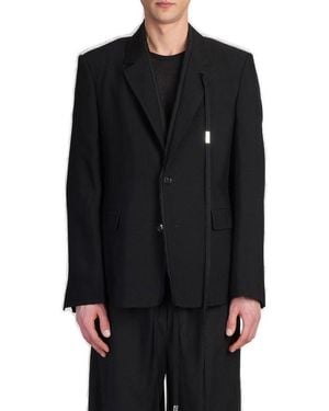 Ann Demeulemeester Cadby Single-Breasted Blazer - Black