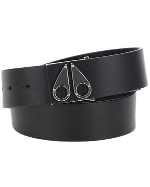 Moose Knuckles Logo Icon Belt - Black