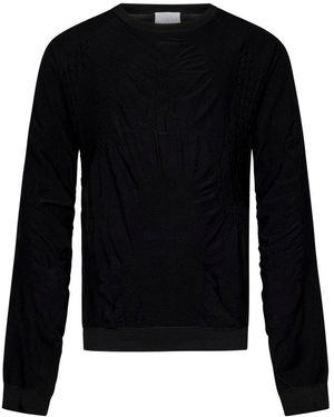 Roa Ruched-Detail Stretch T-Shirt - Black
