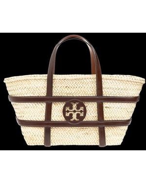 Tory Burch Ella Straw Basket Bag - Black