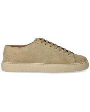 Doucal's Logo-Debossed Round Toe Sneakers - Brown