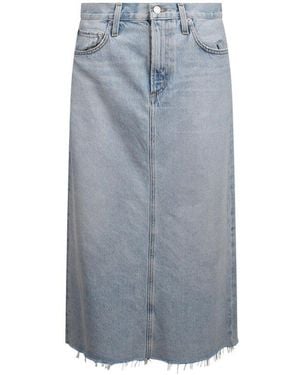 Agolde Della High-Rise Denim Skirt - Blue