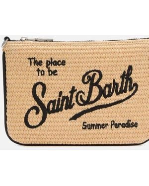 Mc2 Saint Barth Embroidered Clutch Bag - Natural