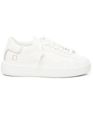Date Lace-Up Sneakers - White