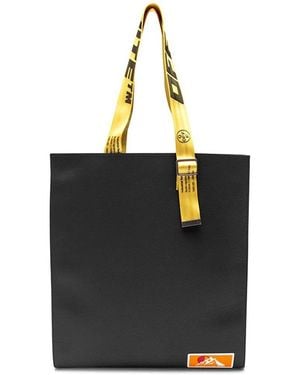 Off-White c/o Virgil Abloh Logo Strap Top Handle Bag - Black