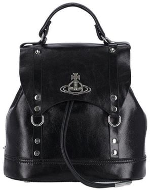 Vivienne Westwood Orb Plaque Backpack - Black