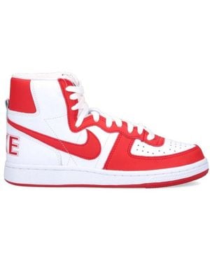 Comme des Garçons X Nike Terminator Lace Up Trainers - Red