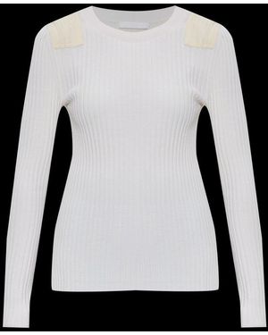 Helmut Lang Knitted Crewneck Top - Black