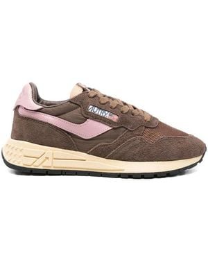 Autry Reelwind Lace-Up Trainers - Brown