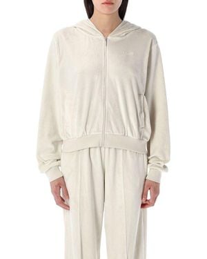 Nike Velour Full-Zip Hoodie - White