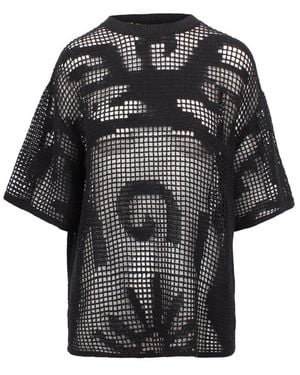 Nanushka Crino Crochet Top - Black