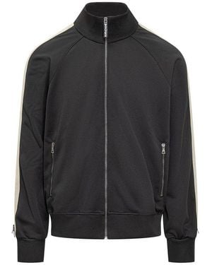 Palm Angels Zip-Up Track Jacket - Black