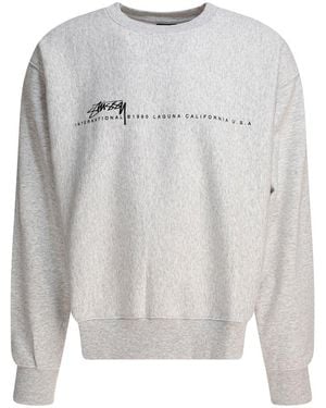 Stussy Smooth 80 Crewneck Sweatshirt - Grey