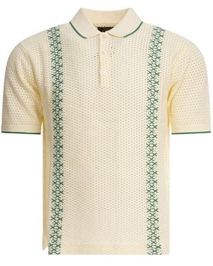 Beams Plus Patterned Polo Shirt - Natural