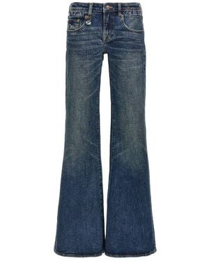 R13 'Overflow Boy Flare' Jeans - Blue