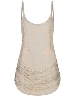 DIESEL Distressed De-Dra-Short-Fsg1 Mini Dress - White