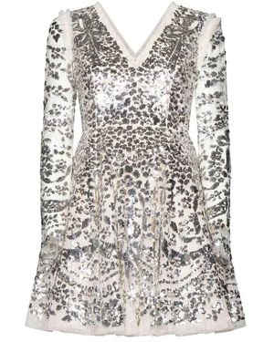 Needle & Thread Sequin Mini Dress - White