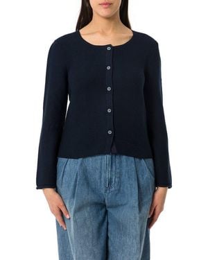 Gran Sasso Links Stitch Cardigan - Blue