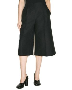 Marni Pleated Cropped Bermuda Shorts - Black