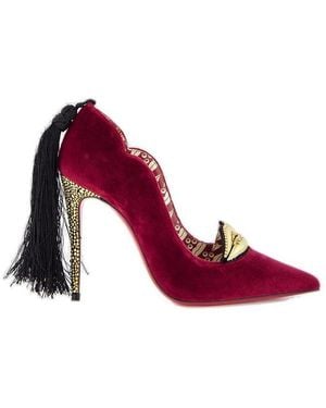 Christian Louboutin Hot Chick Kiss Tassel Detailed Court Shoes - Purple