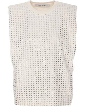 Golden Goose Embellished Sleeveless Top - White