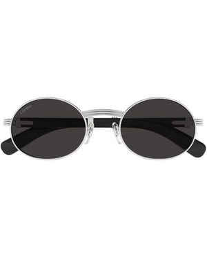 Cartier Giverny Oval Frame Sunglasses - Brown