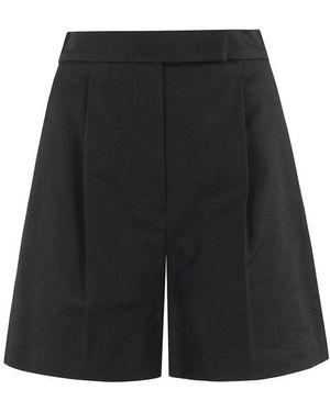Max Mara Amburgo Pleat Detailed Shorts in White | Lyst
