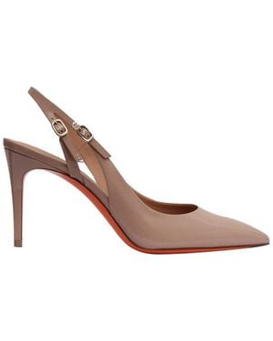 Santoni Audrey Pointed Toe Pumps - Brown