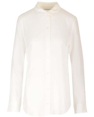 Equipment Button-Up Long Sleeve Top - White