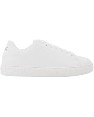 Versace Greca Lace-Up Trainers - White
