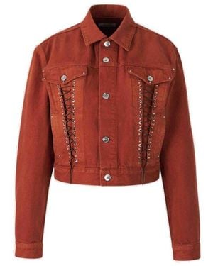 Rabanne Buttoned Cropped Jacket - Red