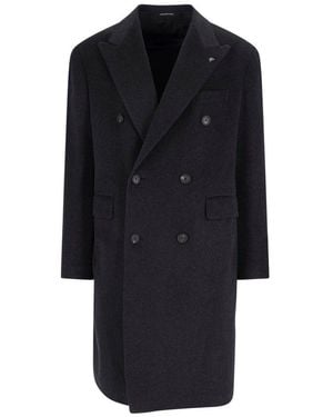Tagliatore Double-Breasted Mid-Length Coat - Black