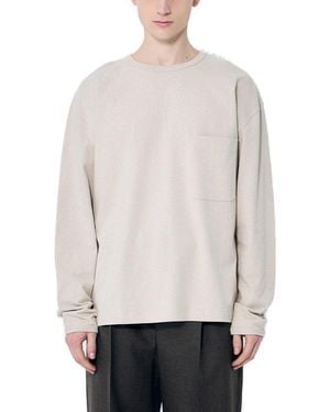 Lemaire Long Sleeved Crewneck T-Shirt - White