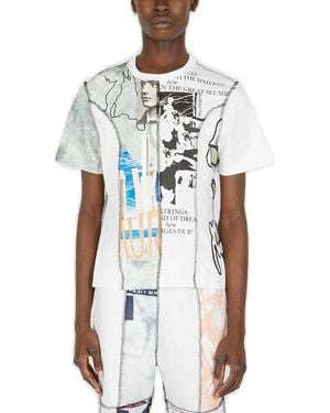 Pam P.A. Upcycle Smooth Pace Graphic Printed T-Shirt - White