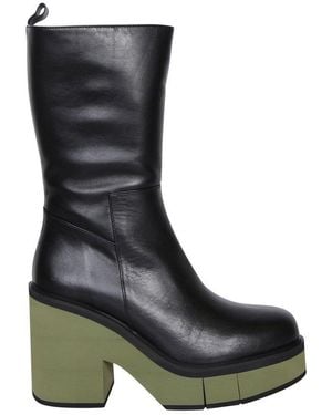 Paloma Barceló Brook Side Zipped Pump Boots - Black