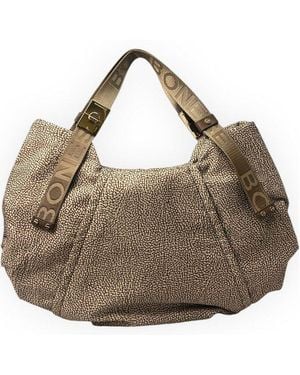 Borbonese Fold Medium Bowler Tote Bag - Brown