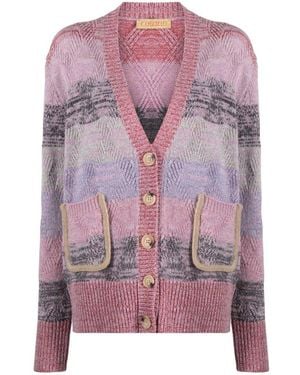 Cormio Renato Striped Cardigan - Pink