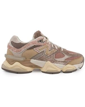 New Balance 9060 Logo Patch Trainers - Brown