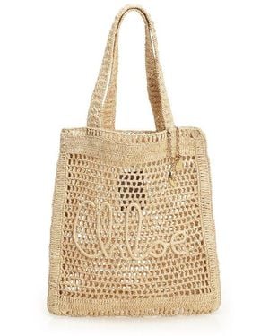 Chloé Summer Banana Logo-Detailed Tote Bag - Natural